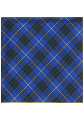 Burberry check silk scarf - Blue