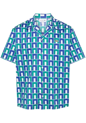 Lacoste geometric-print cotton shirt - Green