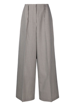 FENDI gingham wide-leg trousers - Neutrals
