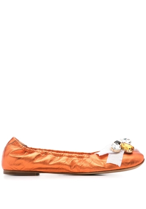 Casadei Queen Bee ballerina shoes - Orange