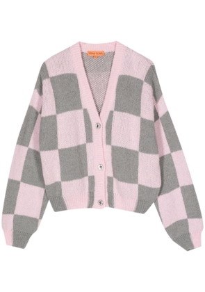 Stine Goya Amara checked cardigan - Pink