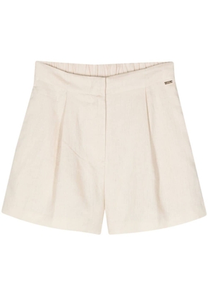 Armani Exchange chambray pleated shorts - Neutrals