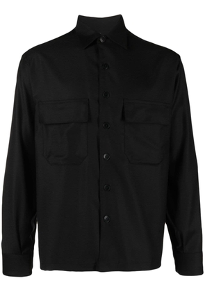 Costumein long-sleeve virgin wool shirt - Black