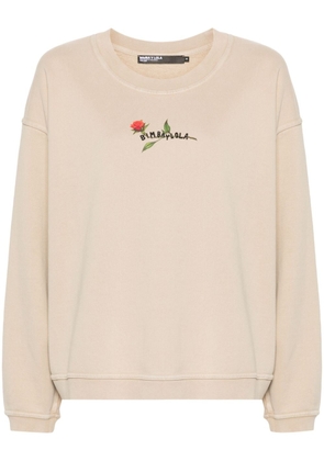 Bimba y Lola logo-print cotton sweatshirt - Neutrals