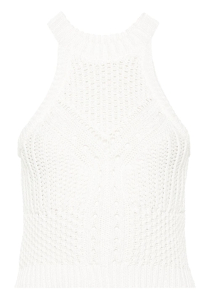 IRO sleeveless open-knit top - White
