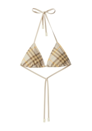 Burberry check-print bikini top - Neutrals