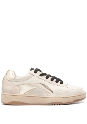 Bimba y Lola distressed leather sneakers - Neutrals