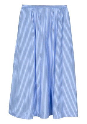 Faithfull the Brand pinstripe cotton midi skirt - Blue