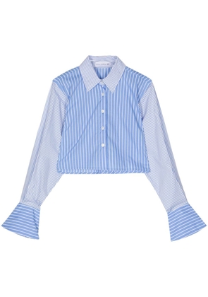 Faithfull the Brand stripped cropped cotton shirt - Blue