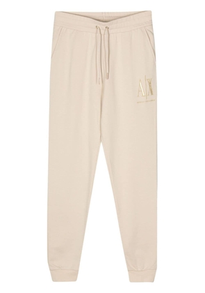 Armani Exchange tapered cotton track pants - Neutrals