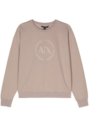 Armani Exchange logo-rubberised sweatshirt - Grey