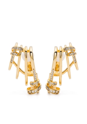 FENDI Filo crystal-embellished earcuffs - Gold