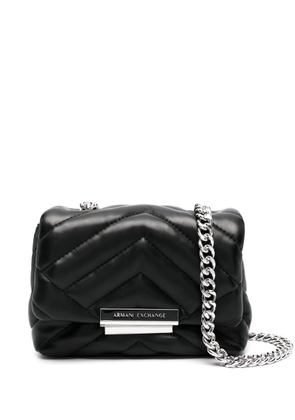 Armani Exchange quilted cross body bag - Black
