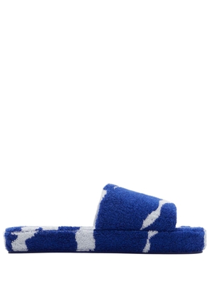 Burberry Snug cotton-towelling slippers - Blue