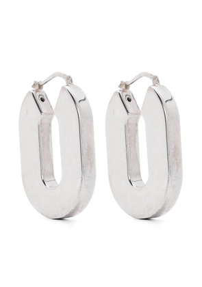 Jil Sander hinged hoop earrings - Silver