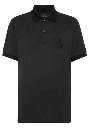 Billionaire logo-embroidered cotton polo shirt - Black