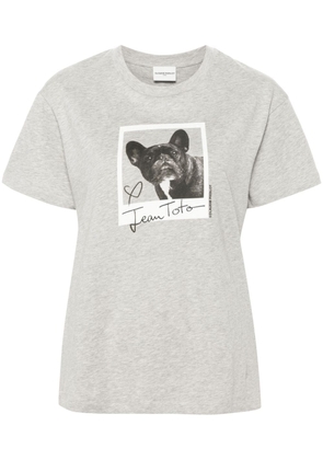 Claudie Pierlot Jean Toto-print cotton T-shirt - Grey