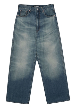 Junya Watanabe stonewashed straight jeans - Blue