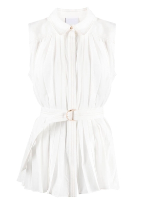 Acler Arlie pleated sleeveless blouse - White