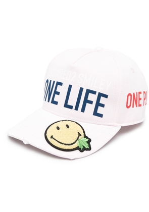 Dsquared2 x Smiley 'One Life One Planet' cap - Pink