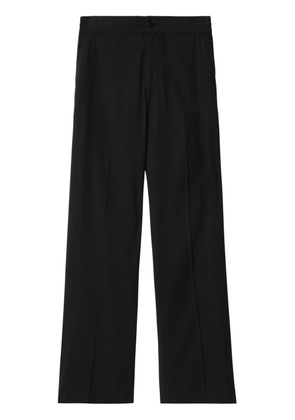 Burberry pressed-crease cotton trousers - Black
