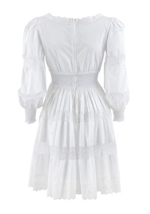 Dolce & Gabbana Pre-Owned scalloped edge flared minidress - White