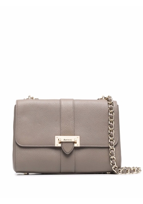 Aspinal Of London Lottie pebbled leather bag - Grey