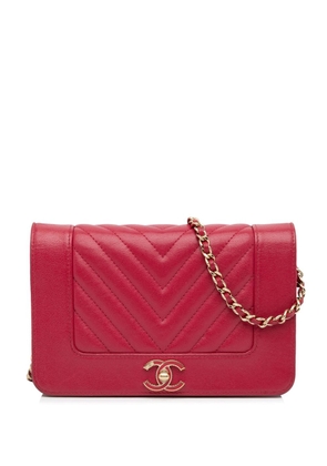 CHANEL Pre-Owned Mademoiselle V-stitch wallet-on-chain - Red