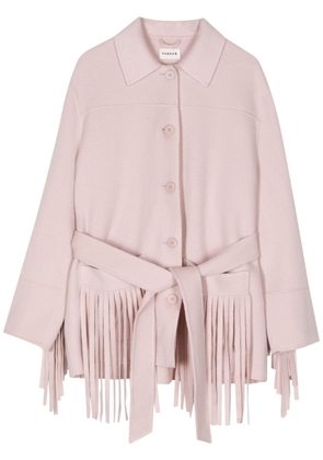 P.A.R.O.S.H. fringed belted jacket - Pink