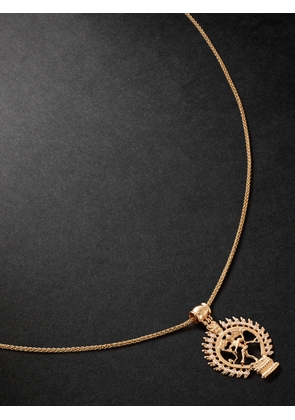 Shamballa Jewels - Dancing Shiva 18-Karat Gold Diamond Pendant Necklace - Men - Gold