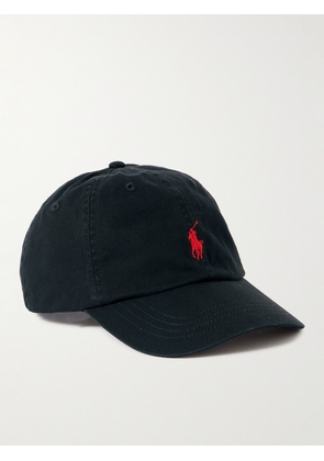 Polo Ralph Lauren - Logo-Embroidered Cotton-Twill Baseball Cap - Men - Black