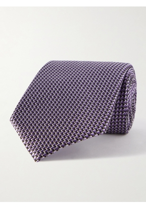 TOM FORD - 8cm Striped Silk Tie - Men - Purple