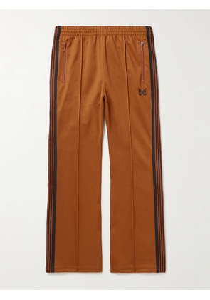 Needles - Bootcut Webbing-Trimmed Logo-Embroidered Tech-Jersey Track Pants - Men - Orange - S