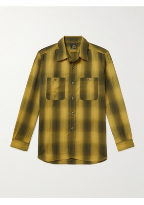 Needles - Checked Crepe Shirt - Men - Yellow - S