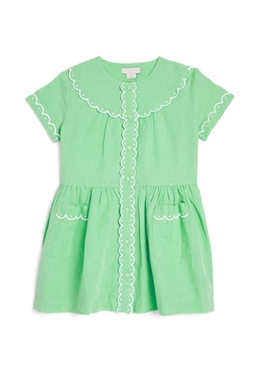 Stella Mccartney Kids Linen-Cotton Scallop-Detail Dress (3-14+ Years)