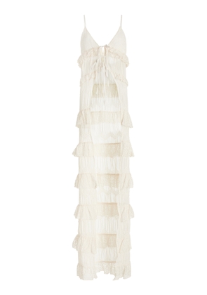 SIEDRÉS - Lisette Lace-Trimmed Cotton-Blend Top - White - EU 38 - Best Seller - Moda Operandi