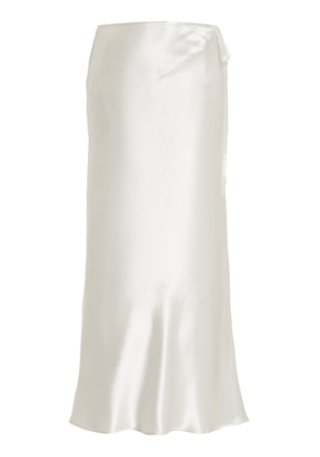 Third Form - Disposition Satin Midi Slip Skirt - White - AU 14 - Moda Operandi