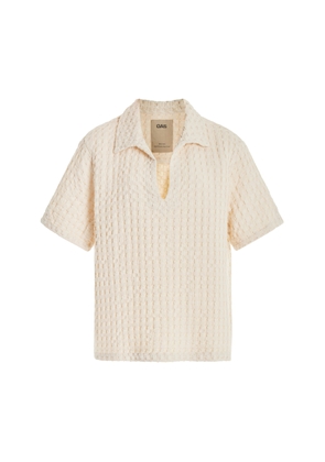 Oas - Jaffa Waffle-Knit Cotton Shirt - Ivory - S - Moda Operandi