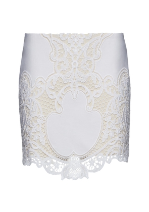 Magda Butrym - Embroidered Cotton Lace Mini Skirt - White - FR 38 - Moda Operandi
