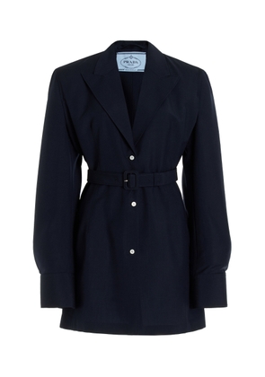 Prada - Tailored Wool Suiting Jacket - Navy - IT 40 - Moda Operandi