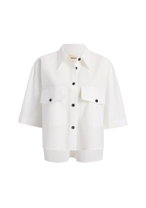 Khaite - Mahsha Oversized Cotton Shirt - White - S - Moda Operandi