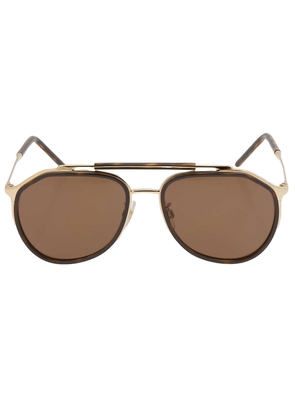 Dolce & Gabbana Dark Brown Pilot Mens Sunglasses DG2277 02/73 57