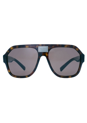 Dolce and Gabbana Dark brown Navigator Mens Sunglasses DG4433 502/73 58
