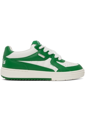 Palm Angels Green & White University Sneakers