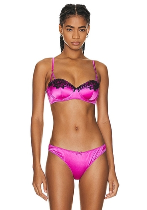 fleur du mal All About Eve Balconette in Some Like It Hot Pink - Pink. Size 36C (also in ).