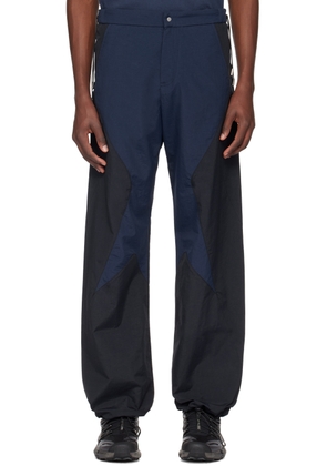 _J.L - A.L_ Navy & Black Paneled Track Pants
