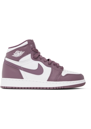 Nike Jordan Kids Purple & White Air Jordan 1 High OG Big Kids Sneakers