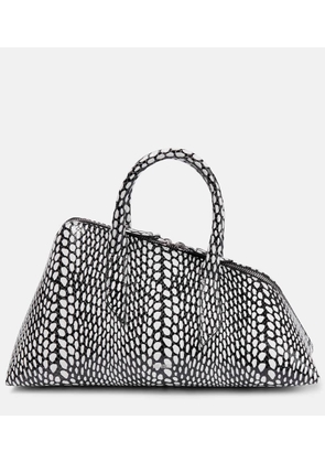 The Attico 24H Medium snake-effect leather tote bag