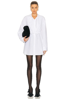 Alexander Wang Double Layered Shirt Dress in White - White. Size M (also in L, S, XS).