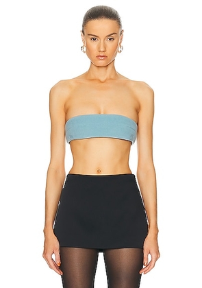 LaQuan Smith Bandeau Top in Blue - Baby Blue. Size L (also in M, S).